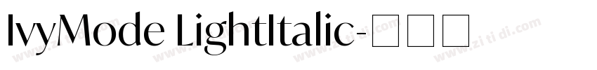 IvyMode LightItalic字体转换